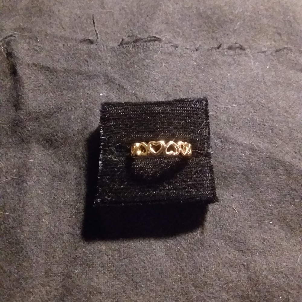 Gold Heart Chain Toe Ring - Picture 2 of 4